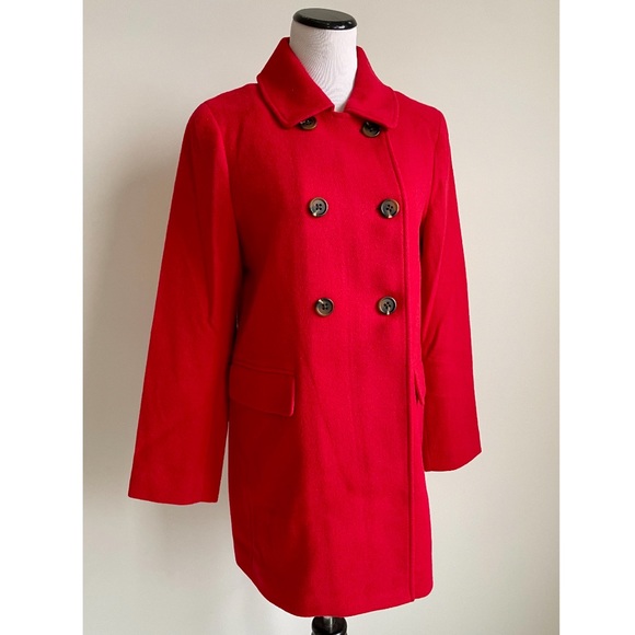 J.Crew Factory Wool-Blend Topcoat in Classic Red - Picture 3 of 12